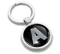 Biomar Labs Letter Keychain Alphabet Initial Keyring 3D Metal Stainless Steel Personalised Initials Charm for Car and Keys Available in Silver Rose Gold or Gold (A in Silver KK 1)