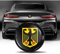 Biomar Labs Rear Trunk Tuning Badge 74mm Compatible with BMW Emblem Bonnet Boot 51148219237 (Black Yellow EZ 34 O)