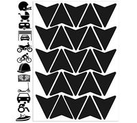 Biomar Labs Reflective Vinyl Sticker Set Weatherproof Self Adhesive Decals for Car Motorcycle Bicycle Scooter Helmet Window Exterior Interior Styling Visibility Personalisation (25 Pieces D 53)