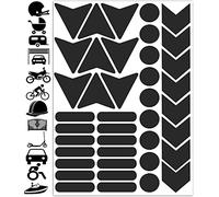 Biomar Labs Reflective Vinyl Sticker Set Weatherproof Self Adhesive Decals for Car Motorcycle Bicycle Scooter Helmet Window Exterior Interior Styling Visibility Personalisation (40 Pieces D 46)
