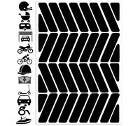 Biomar Labs - Reflectors Bicycle - Reflective Sticker Reflective Film Black Sticker Set (36 Pieces) - for Bicycle Scooter - Reflectors Children Pram - Self-Adhesive Film D 78