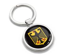 Biomar Labs Stainless Steel Metal Keychains Country Flag National Flags Design Durable Accessory Car House Keys Backpack Gift Travel Souvenir (Germany German Flag KK 256)