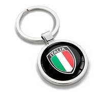 Biomar Labs Stainless Steel Metal Keychains Country Flag National Flags Design Durable Premium Accessory Car House Keys Backpack Gift Travel Souvenir (Italy Italian Flag KK 255)