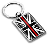 Biomar Labs Stainless Steel Metal Keychains Country Flag National Flags Design Durable Premium Accessory Car House Keys Backpack Gift Travel Souvenir (England UK GB Flag in Red KK 239)