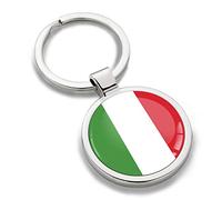Biomar Labs Stainless Steel Metal Keychains Country Flag National Flags Design Durable Premium Accessory Car House Keys Backpack Gift Travel Souvenir (Italy Italian Flag KK 187)
