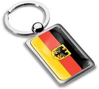 Biomar Labs Stainless Steel Metal Keychains Country Flag National Flags Design Durable Premium Accessory Car House Keys Backpack Gift Travel Souvenir (Germany German Flag KK 218)
