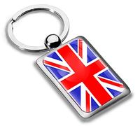 Biomar Labs Stainless Steel Metal Keychains Country Flag National Flags Design Durable Premium Accessory Car House Keys Backpack Gift Travel Souvenir (England UK GB Flag KK 216)
