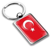 Biomar Labs Stainless Steel Metal Keychains Country Flag National Flags Design Durable Premium Accessory Car House Keys Backpack Gift Travel Souvenir (Finland Flag KK 247)