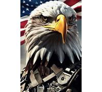 Biomechanical Bald Eagle Notebook: Writing Journal For Sci-Fi and Fantasy Lovers Unique Mechanical Animal Design For Gift