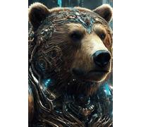 Biomechanical Grizzly Bear Notebook: Writing Journal For Sci-Fi and Fantasy Lovers Unique Mechanical Animal Design For Gift