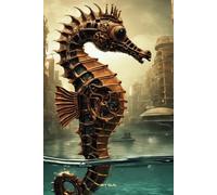 Biomechanical Seahorse Notebook: Writing Journal For Sci-Fi and Fantasy Lovers Unique Mechanical Animal Design For Gift