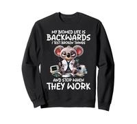 Biomed Life Backwards Test Broken Things Stop When They Work Sweatshirt