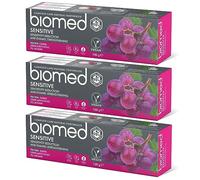 BIOMED - Sensitivity Toothpaste, 6+ Ages, Sensitivity & Enamel, Gum Strength, Protection Against Caries, 98% Natural Ingredients, Fluoride & SLES-Free, Red Grape Seed Extracts, 3 x 100g