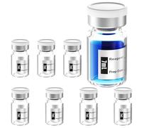 Biomed Solutions Empty Sterile Vial Sealed with Butyl Rubber Stopper and Flip Top Closure,Type 1 Borosilicate Glass Tubing,Individually Packed (7mL 8Pcs Clear)