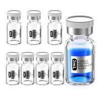 Biomed Solutions Empty Sterile Vial Sealed with Butyl Rubber Stopper and Flip Top Closure,Type 1 Borosilicate Glass Tubing,Individually Packed (2mL 8Pcs Clear)