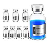 Biomed Solutions Empty Sterile Vial Sealed with Butyl Rubber Stopper and Flip Top Closure,Type 1 Borosilicate Glass Tubing,Individually Packed (20mL 8Pcs)