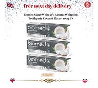 Biomed Super White 97% Natural Whitening Toothpaste Coconut Flavor, 100g UK