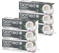 Biomed Superwhite 97% Natural Whitening Toothpaste | Enamel Strengthening | Coconut Flavour, Vegan, SLES Free 6x100g