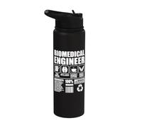 Biomedical Engineer - Hardworking Biomed Medical Scientist Stainless Steel Insulated Water Bottle