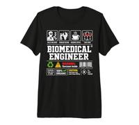 Biomedical Engineer Warning Label Skills Coffee Wine Premium T-Shirt
