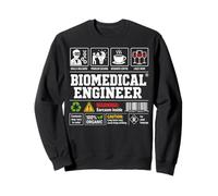 Biomedical Engineer Warning Label Skills Coffee Wine Sweatshirt