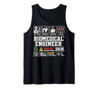Biomedical Engineer Warning Label Skills Coffee Wine Tank Top