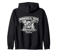 Biomedical Tech Fixing What You Broke DNA Wrench Graphic Zip Hoodie