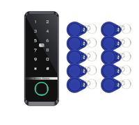 Biometric Fingerprint Access Controller Keypad IP66 Waterproof RFID IC Card Standalone Door Access Control System(TF108MF-10 Key)