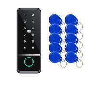 Biometric Fingerprint Access Controller Keypad IP66 Waterproof RFID IC Card Standalone Door Access Control System(TF108EM-10 Key)