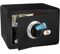 Biometric Fingerprint Home Safe Box, Digital Security Safes with Combination Lock Keys, 34L Small Cash Box for Money Jewelry Document, Black