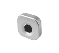 Biometric fingerprint lock for shoe cabinets and drawers, plastic material, rechargeable USB interface, supports batch USB KEY management, battery low reminder (Silver)