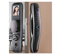 Biometric Fingerprint Lock, Secure Intelligent Door Lock, Password Lock, Key, IC Card, Unlocking Camera, Electronic (Color : F)