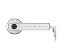 Biometric Fingerprint Lock with Remote Unlocking via App, Spare Key Option, and USB Charging For For Low Battery (silver)