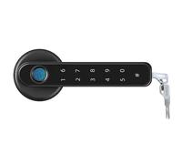 Biometric Fingerprint Smart Door Lock Electronic Digital Password Keyless Security Handle Home Office Commercial(Nero)