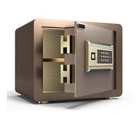 Biometric Fingerprint Wall Safe - Digital Security Lock Box with Emergency Key Cash for Home & Office Sleek Glamour Black Design