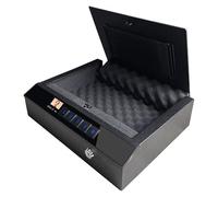Biometric Gun Safe for Handguns - Quick Access Lock Box for 2 Pistols, Small Bedside Pistol Safe with 3 Access Methods