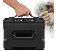 Biometric Gun Safe for Pistols - Quick Access Handgun Safe Gun Lock Box for Home & Car with Smart Technology and Emergency Keys