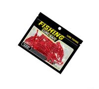 Biomimetic Maggot Lure Red Soft Plastic Worm For Small Fish Species Like Trout And Perch Suitable For Lake River Pond Fishing 2cm 3cm(Red04)