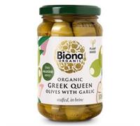 Biona Biona Organic Greek Queen Olives Stuffed with Garlic 370g