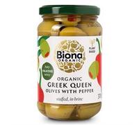 Biona Biona Organic Greek Queen Olives with Red Pepper 370g