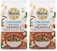 Biona Granola - Nutty Clusters -Low Sugar Organic (Pack of 2)