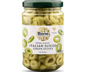 Biona Italian Sliced Green Olives in Brine Organic