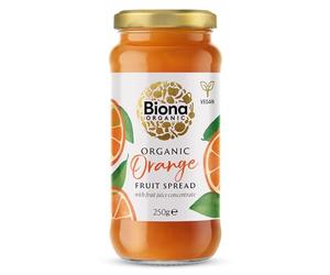 Biona Orange Fruit Spread Organic 250g - Sweetened with Fruit Juice - No Added Sugar