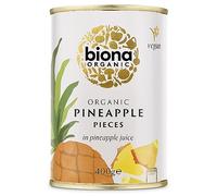 Biona Organic Pineapple Pieces in Pineapple Juice 400 g (Pack of 6)