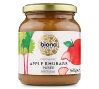 BIONA Organic Apple & Rhubarb Puree - No Added Sugar 360g (PACK OF 1)