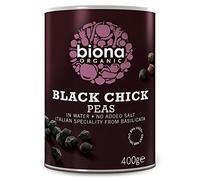 Biona Organic Black Chick Peas, 400 g, Pack of 6