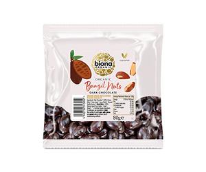 Biona Organic Brazil Nuts Dark Chocolate 80g - Pack of 6