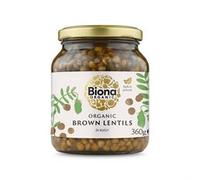 Biona Organic Brown Lentils Demeter - in Glass Jars 360g