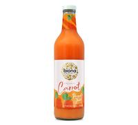 Biona Organic Carrot Juice 750ml, Pack of 6 - Immediately Pressed After Harvest - Recyclable Glass Bottle - Not From Concentrate - No Added Sugar - Vegan