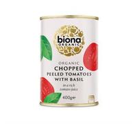 Biona Organic Chopped Tomatoes with Basil, 400g